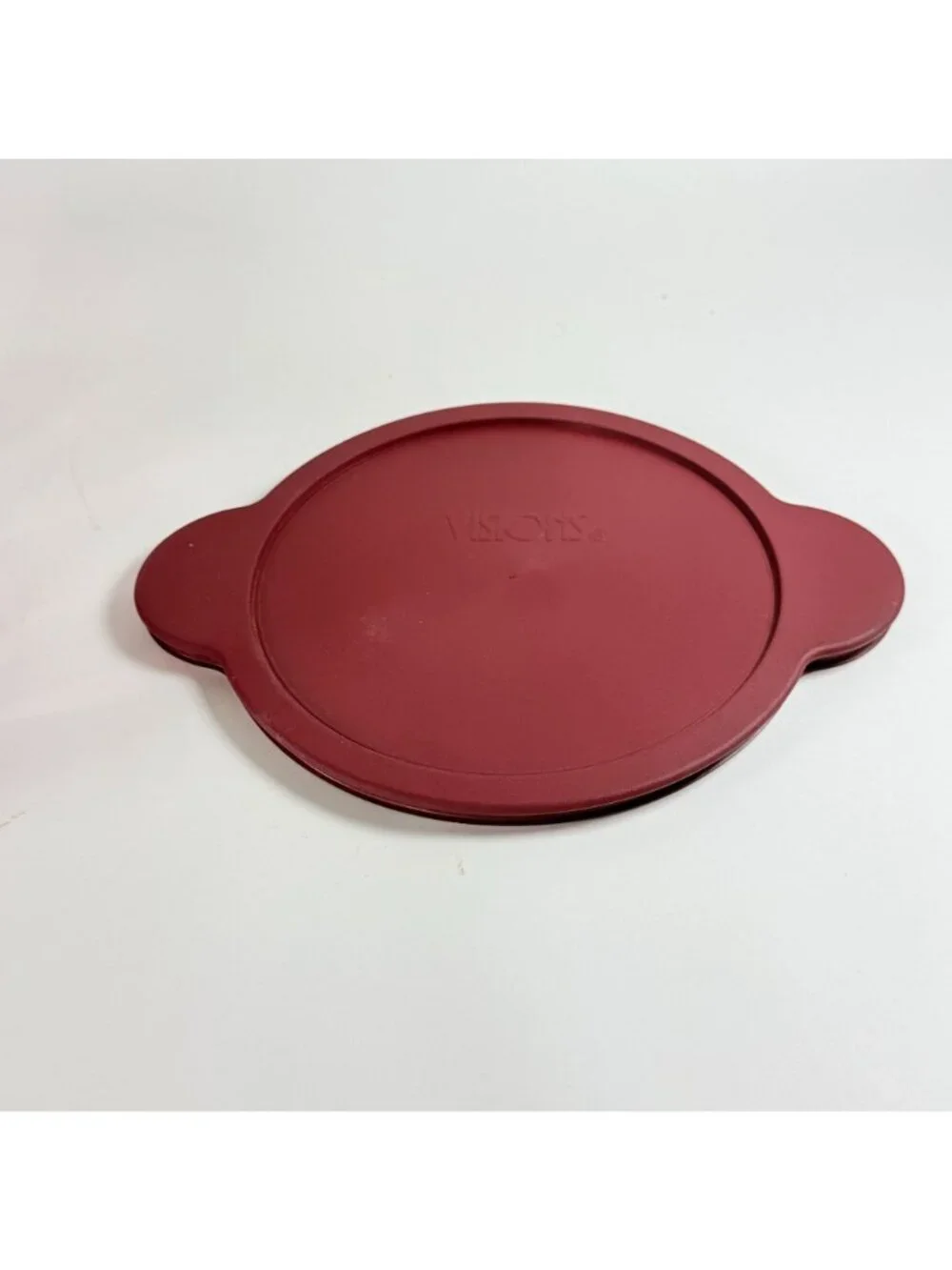 Visions Corning  2.5L Cranberry Glass Casserole Dish With Lid Plastic Cover 1156